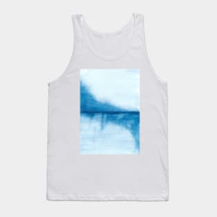 blue landscape abstract watercolor painting Tank Top